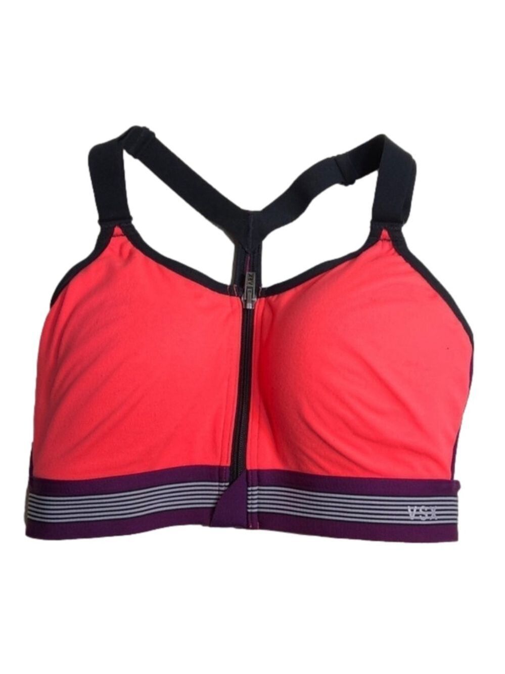 Victorias Secret Neon Orange Zip Up Bra 32D